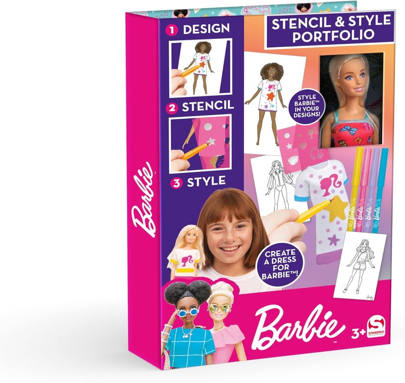 Barbie stencil & style with doll - Image 1